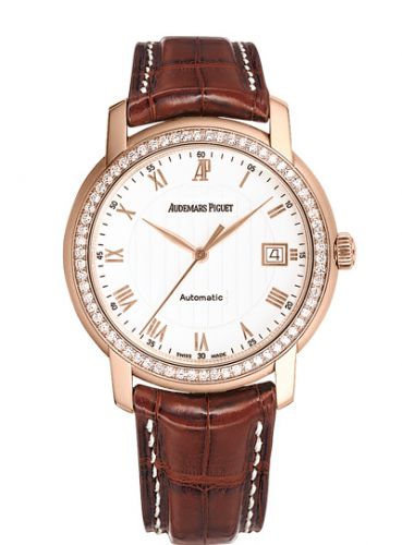 replica Audemars Piguet - 15140OR.ZZ.A088CR.03 Jules Audemars Selfwinding Pink Gold / Diamond / White watch