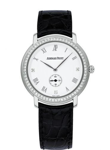 replica Audemars Piguet - 15103BC.ZZ.A001CR.02 Jules Audemars Small Seconds White Gold / Diamond / Silver watch