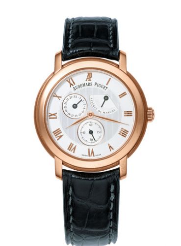 replica Audemars Piguet - 25955OR.OO.D002CR.01 Jules Audemars Small Seconds & Power Reserve Pink Gold / Silver watch