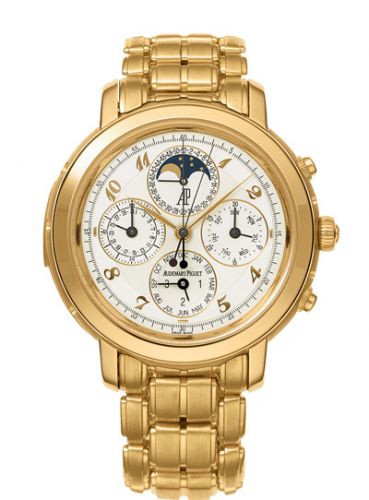 replica Audemars Piguet - 25984BA.OO.1138BA.01 Jules Audemars 25984 Grande Complication Yellow Gold / White Breguet / Bracelet watch