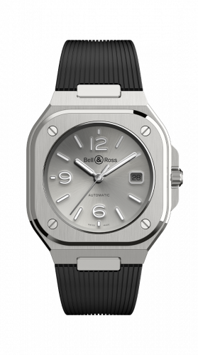 replica Bell & Ross - BR05A-GR-ST/SRB BR 05 Stainless Steel / Silver / Rubber watch
