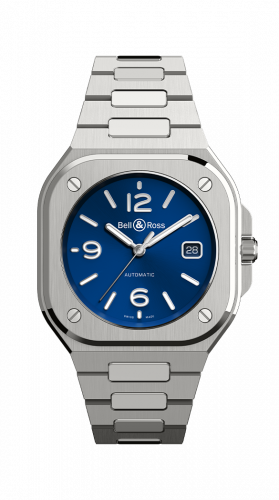 replica Bell & Ross - BR05A-BLU-ST/SST BR 05 Stainless Steel / Blue / Bracelet watch