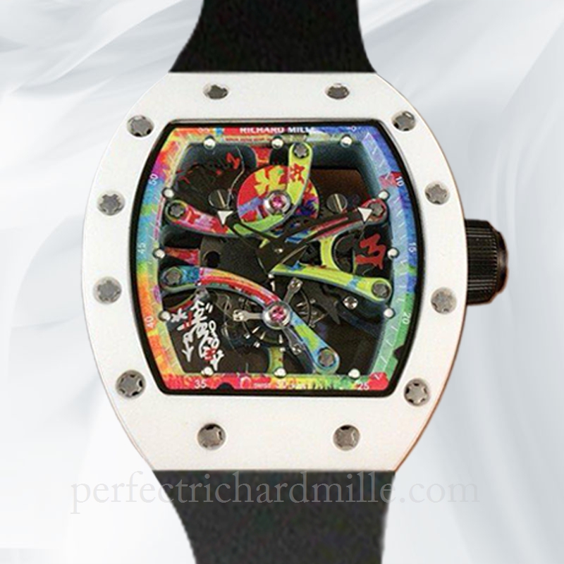 replica Richard Mille RM68-01 Men Hand Wind Ceramics Bezel Transparent Dial watch