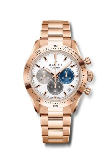 replica Zenith - 18.3101.3600/69.M3100 Chronomaster Sport Rose Gold / Silver / Bracelet watch