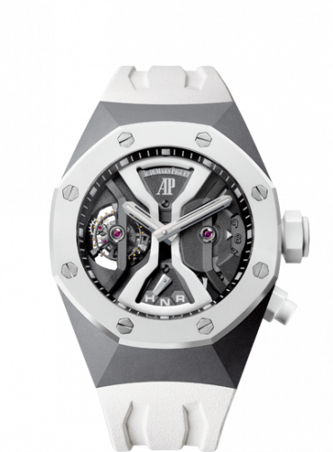 replica Audemars Piguet - 26580IO.OO.D010CA.01 Royal Oak Concept 26580 GMT Tourbillon Titanium / White Ceramics watch