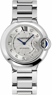Cartier Ballon Bleu Silver Dial Diamond Women's Watch WE902075