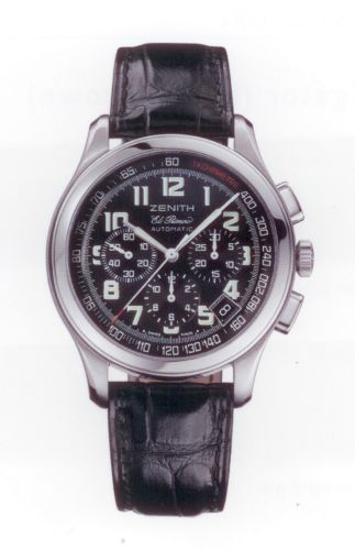 replica Zenith - 03.0510.400/24.C492 Class Sport El Primero Stainless Steel / Black / Strap watch