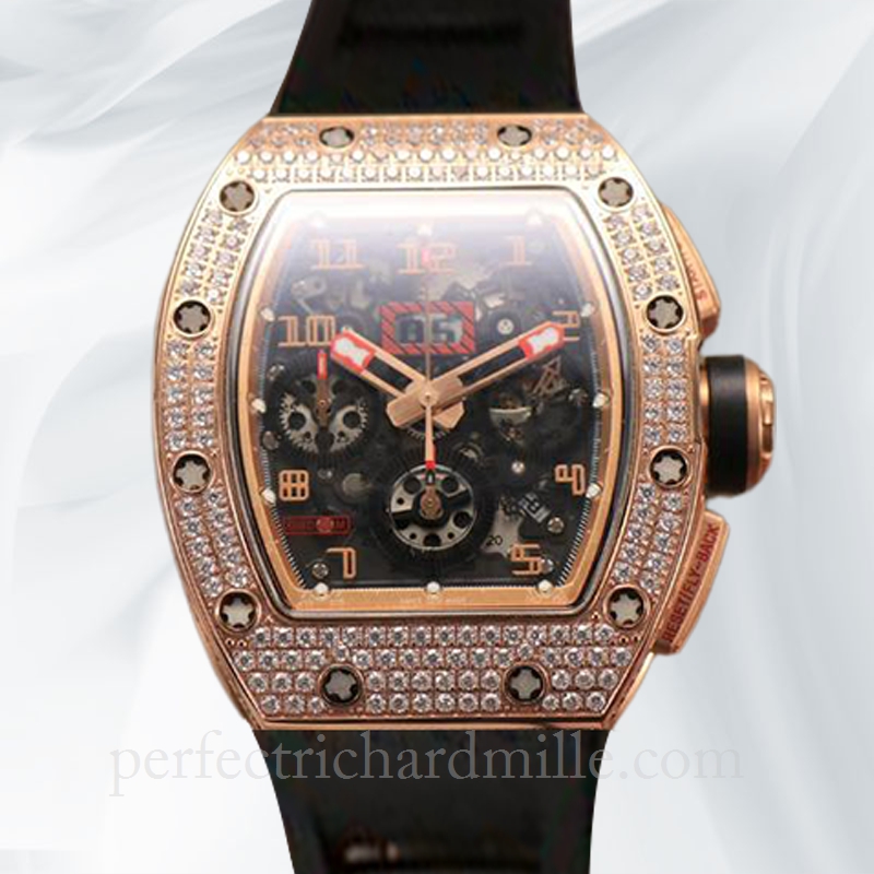 replica Richard Mille RM011 Automatic Men Diamond Bezel Watch