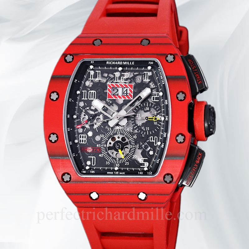 replica Richard Mille RM 011 Men Automatic Watch Ceramics Bezel Rubber Band watch