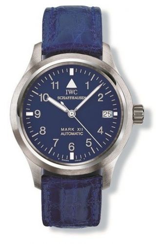 replica IWC - IW3241-07 Pilot's Watch Mark XII Platinum / Blue / Strap watch