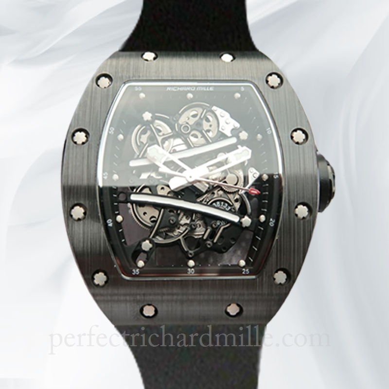 replica Richard Mille RM061 Hand Wind Men Skeleton Dial Watch Stainless Steel watch