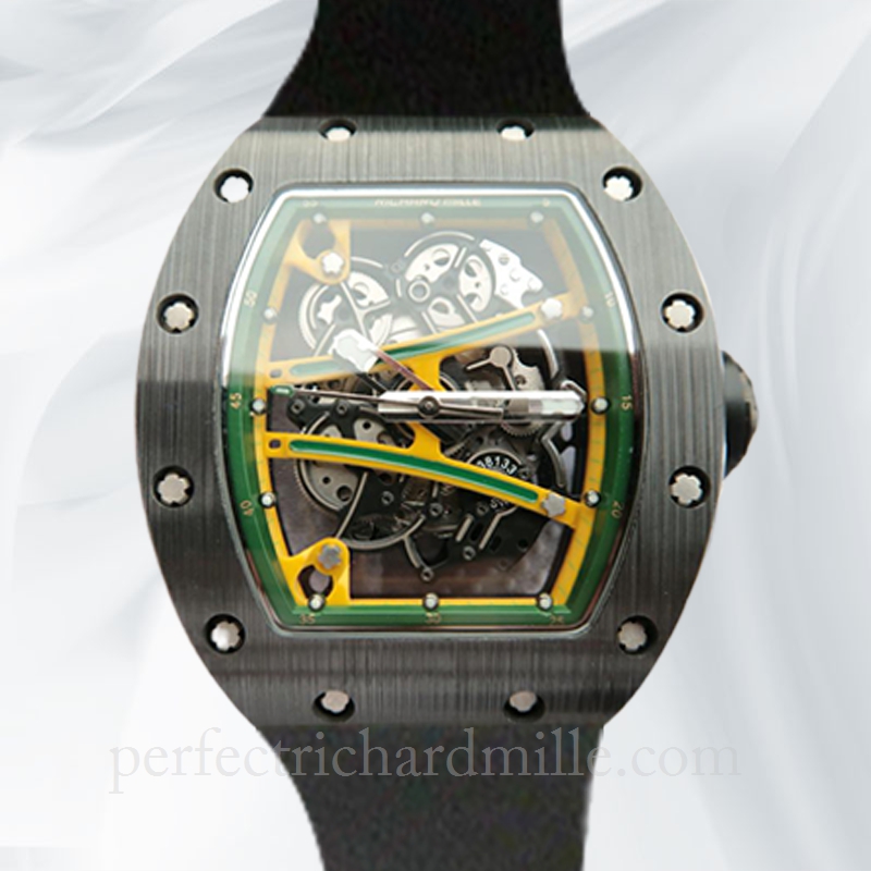 replica Richard Mille RM061 Hand Wind Men Watch Stainless Steel Rubber Band watch
