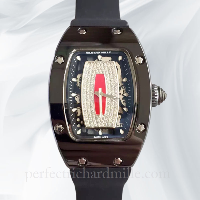 replica Richard Mille RM07-01 Automatic Ladies Watch Rubber Band Ceramics Bezel watch