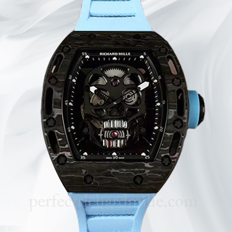 replica Richard Mille RM052 Men Mechanical Watch Black Skull Dial watch