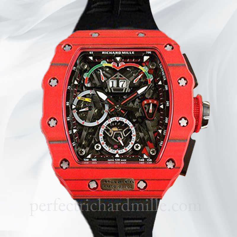 replica Richard Mille RM50-03 Mechanical Men Rubber Band Transparent Dial watch