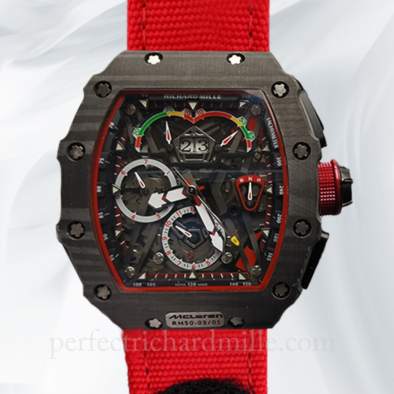 replica Richard Mille RM50-03 Men Mechanical Titanium Transparent Dial watch