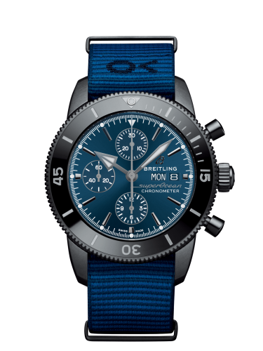 Breitling watch replica - M133132A1C1W1 Superocean Heritage II Chronograph 44 Outerknown Stainless Steel / Blue / Econyl