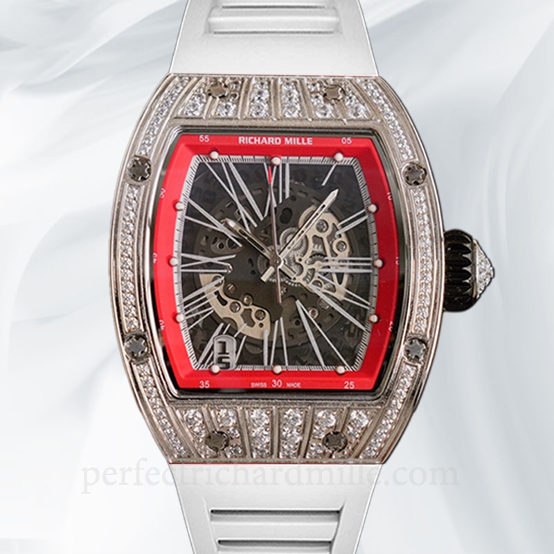 replica Richard Mille RM023 Men Automatic Rubber Band Transparent Dial watch