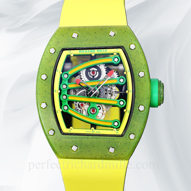 replica Richard Mille RM 56-01 Automatic Men Transparent Dial Rubber Band watch