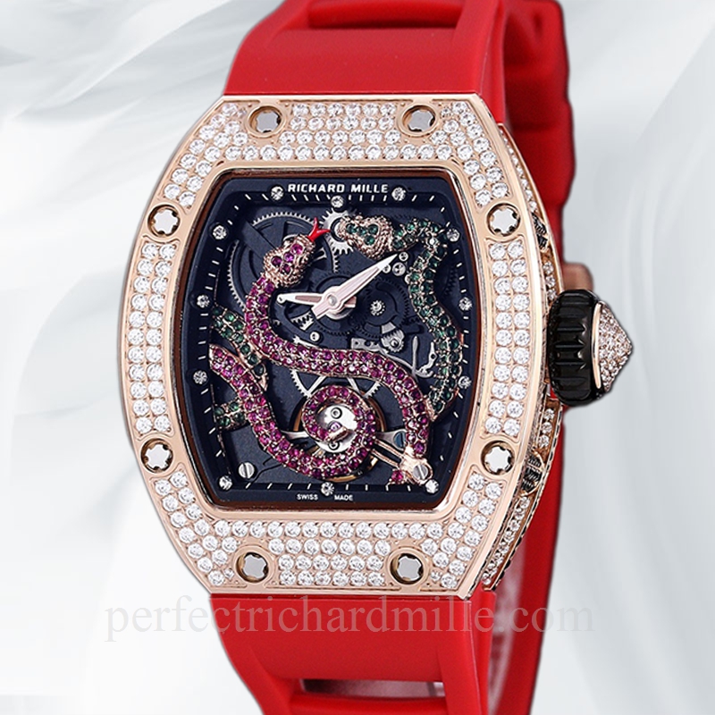 replica Richard Mille RM 026 Unisex Automatic Watch Stainless Steel Transparent Dial watch