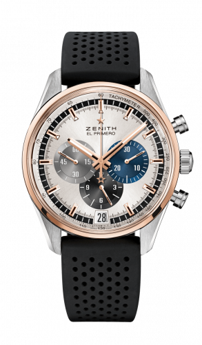replica Zenith - 51.2080.400/69.R576 El Primero Chronomaster 42 Stainless Steel / Rose Gold / Silver / Rubber watch