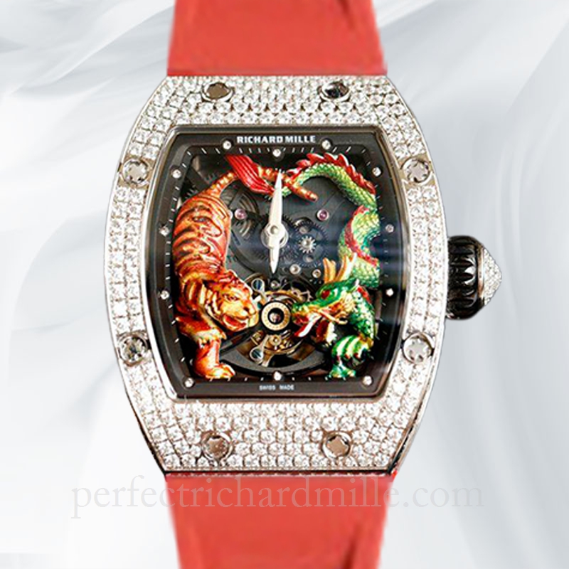 replica Richard Mille RM51-01 Ladies Mechanical Watch Tiger and Dragon Dial watch