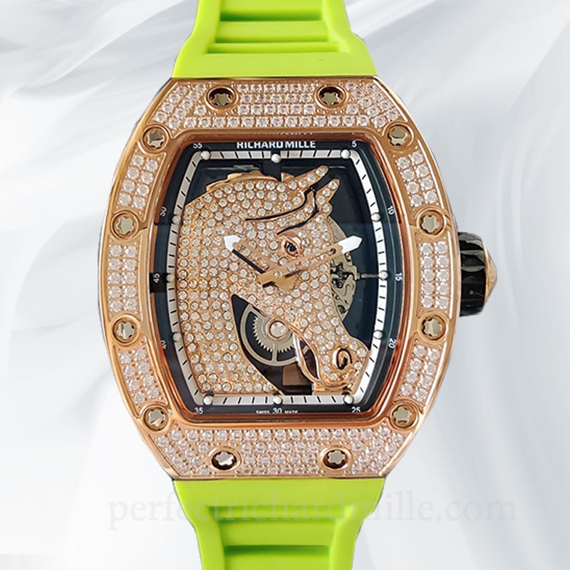 replica Richard Mille RM52-02 Mechanical Men Diamond Bezel Watch