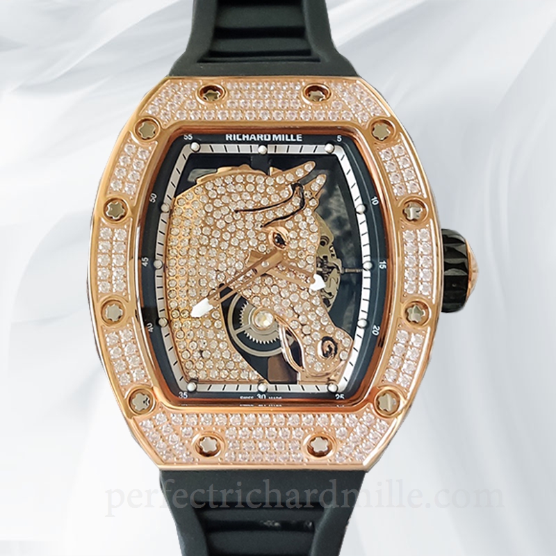 replica Richard Mille RM52-02 Men Mechanical Watch Diamond Bezel watch