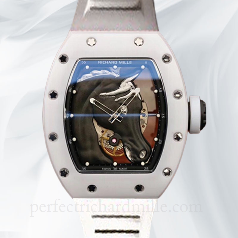replica Richard Mille RM52-02 Men Mechanical Watch Horse Head Skeleton Dial watch