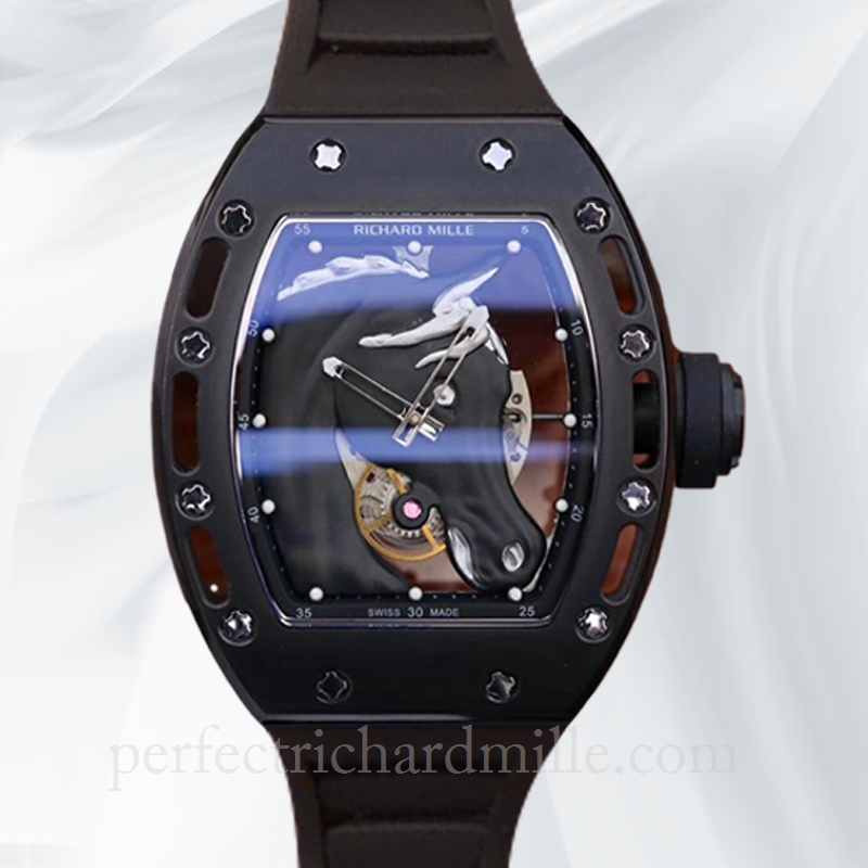 replica Richard Mille RM52-02 Men Mechanical Stainless Steel Watch Rubber Band watch