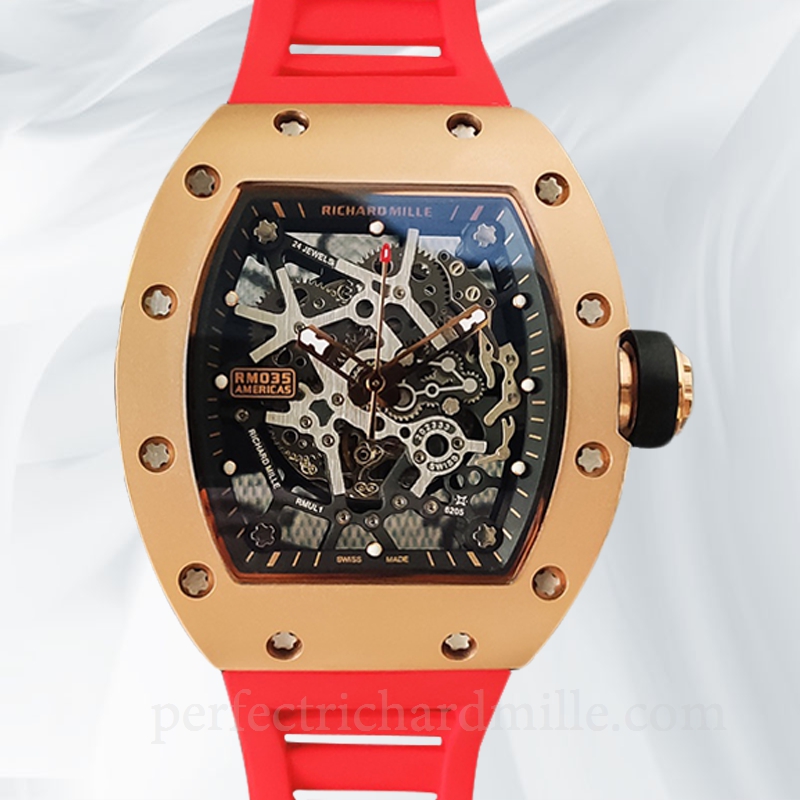 replica Richard Mille RM35 Mechanical Men Rubber Band Watch