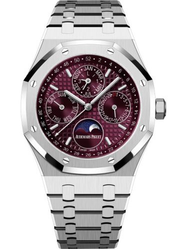 replica Audemars Piguet - 26574BC.OO.1220BC.01 Royal Oak Perpetual Calendar 41 White Gold / Purple watch