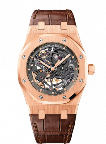 replica Audemars Piguet - 15305OR.OO.D088CR.01 Royal Oak Openworked Selfwinding Pink Gold / Strap watch