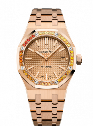 replica Audemars Piguet - 15451OR.YY.1256OR.01 Royal Oak 15451 Selfwinding Pink Gold / Pink / Sapphire watch