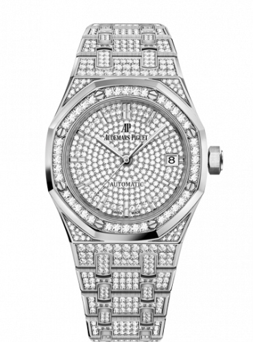 replica Audemars Piguet - 15452BC.ZZ.1258BC.01 Royal Oak Selfwinding 37 White Gold / Diamond / Diamond watch