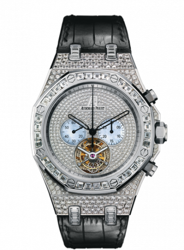 replica Audemars Piguet - 26116BC.ZZ.D002CR.01 Royal Oak Tourbillon Chronograph White Gold / Diamond / Strap watch
