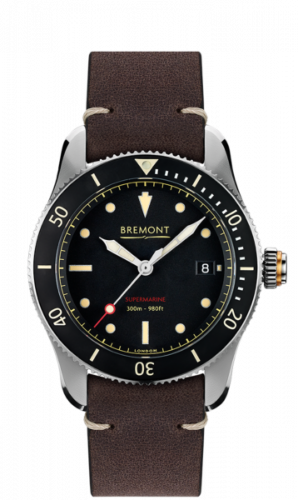 replica Bremont - S301/BK Supermarine S301 Stainless Steel / Black / Calf watch