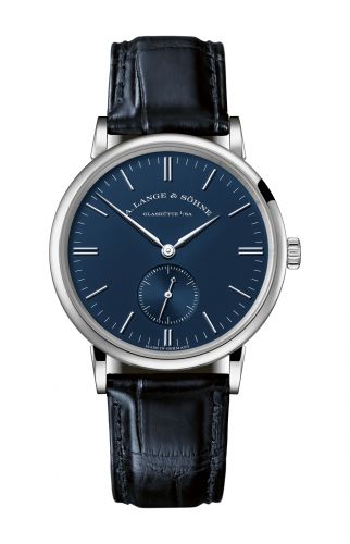 replica A. Lange & Söhne - 219.028 Saxonia 35 White Gold / Blue watch