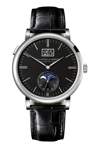 replica A. Lange & Söhne - 384.029 Saxonia Moonphase White Gold / Black watch