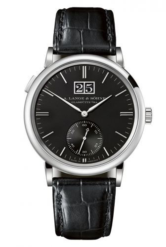 replica A. Lange & Söhne - 381.029 Saxonia Outsize Date White Gold / Black watch