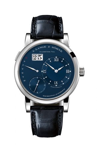 replica A. Lange & Söhne - 320.028 Lange 1 Daymatic White Gold / Blue watch