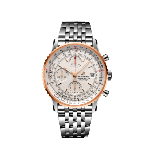 best replica Breitling - U13324211G1A1 Navitimer 1 Chronograph 41 Stainless Steel / Red Gold / Silver / Bracelet watch