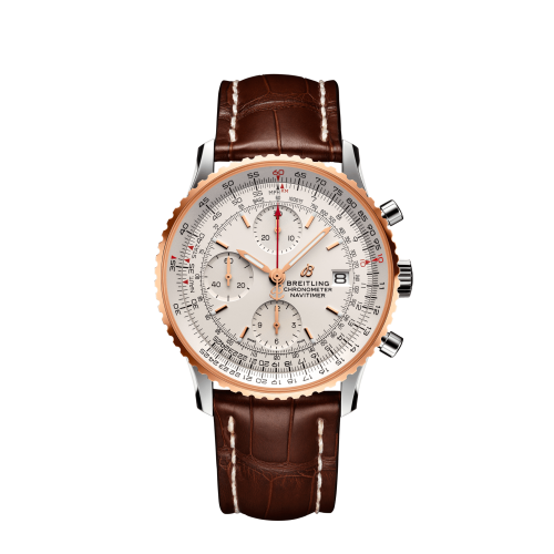 best replica Breitling - U13324211G1P1 Navitimer 1 Chronograph 41 Stainless Steel / Red Gold / Silver / Croco / Pin watch