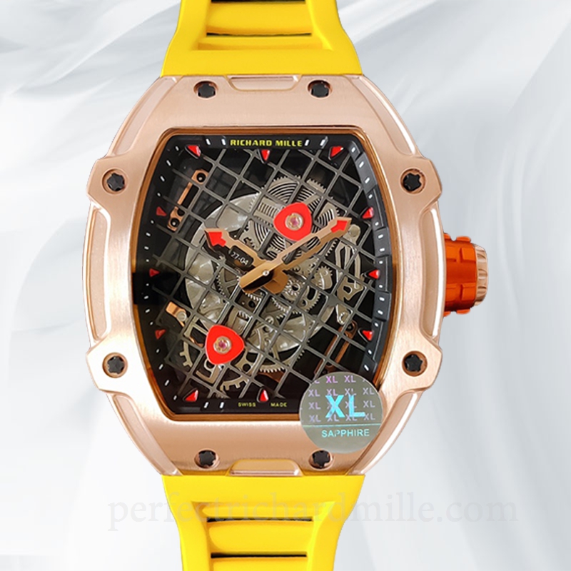 replica Richard Mille RM27-04 Mechanical Men Transparent Dial Stainless Steel Watch
