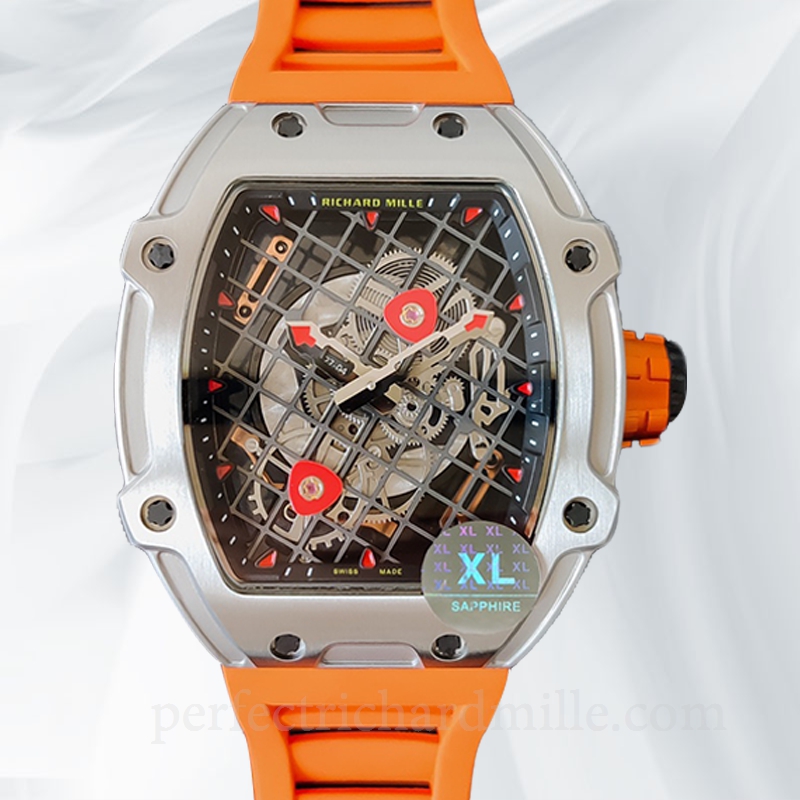 replica Richard Mille RM27-04 Men Mechanical Transparent Dial Rubber Band Watch