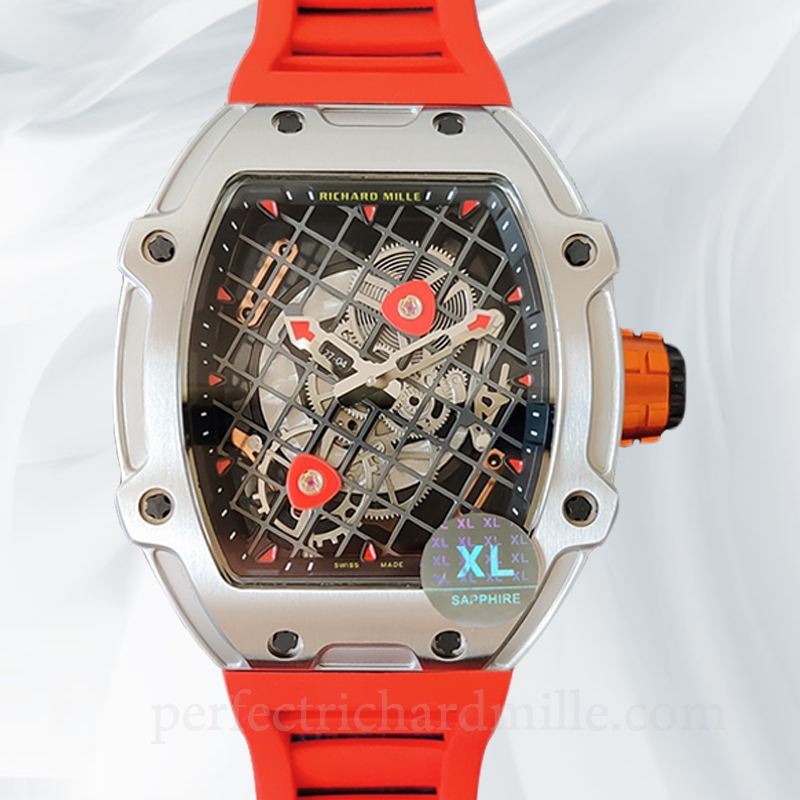 replica Richard Mille RM27-04 Mechanical Men Watch Rubber Band Transparent Dial watch