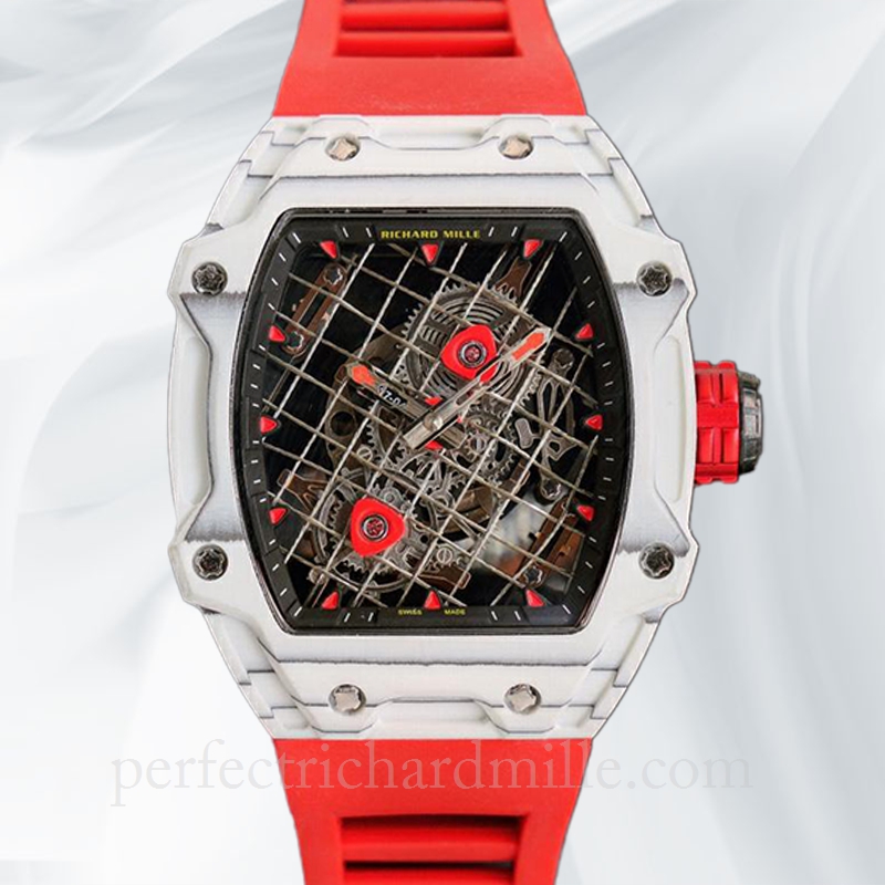 replica Richard Mille RM27-04 Mechanical Men Rubber Band Transparent Dial watch